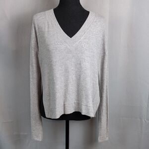 Alala Women's V-Neck Sweater‎ - Light Gray New Small